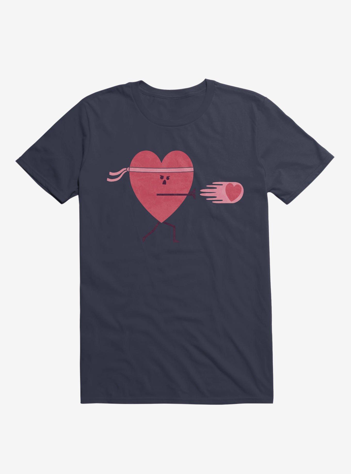 Power Of Love Heart Navy Blue T-Shirt, , hi-res