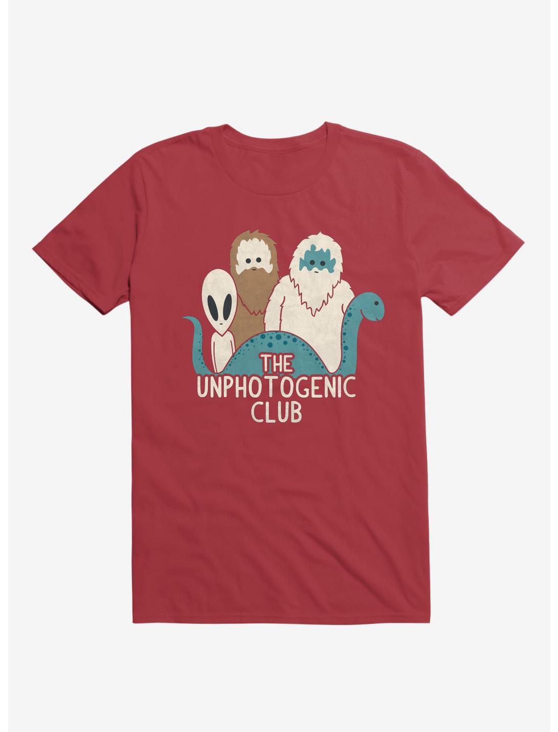 The Unphotogenic Club Mythical Creatures Red T-Shirt, RED, hi-res
