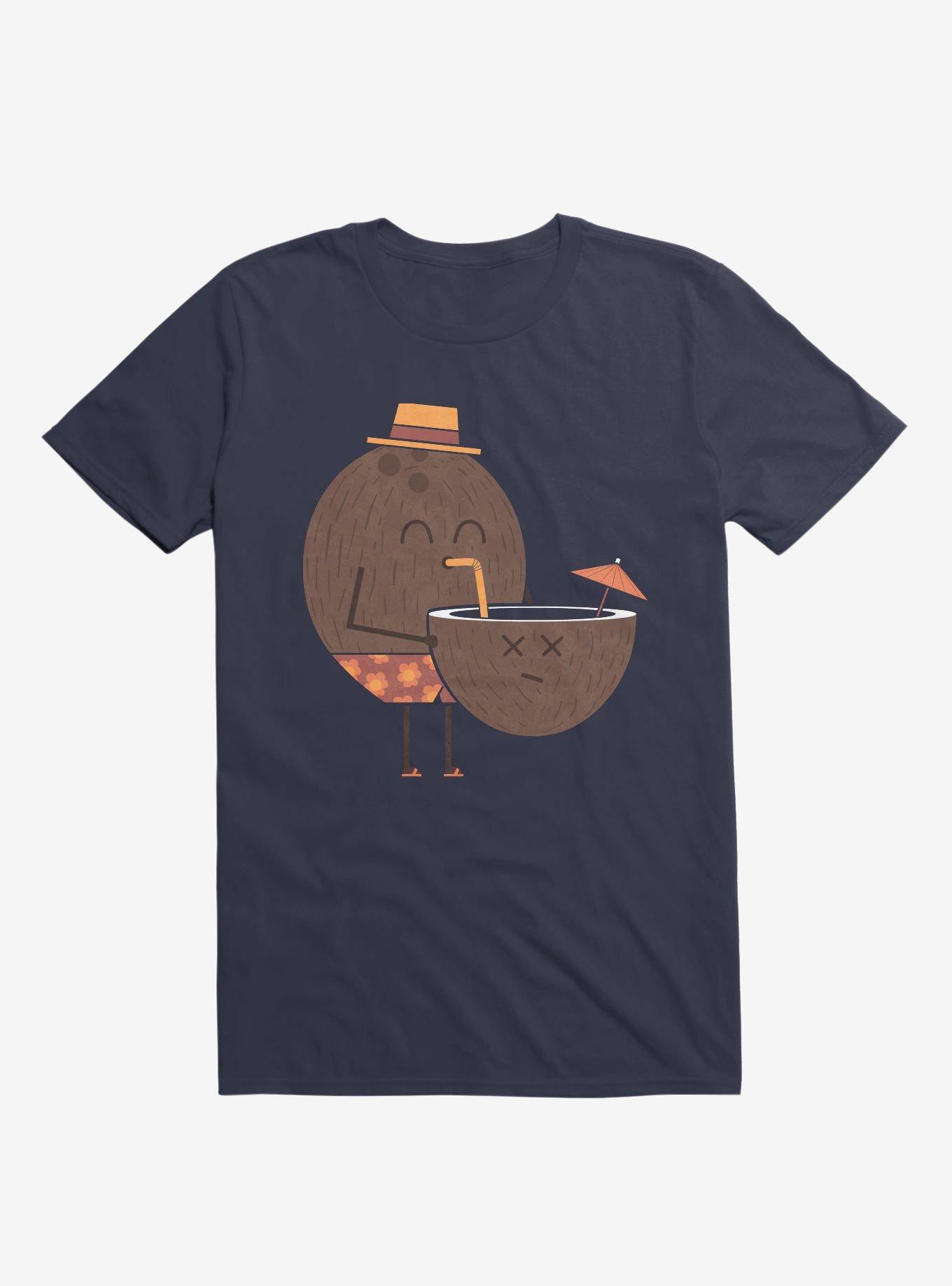 Coconut Cannibal Navy Blue T-Shirt, NAVY, hi-res