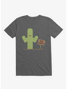 Cactus Free Shrugs Charcoal Grey T-Shirt, , hi-res