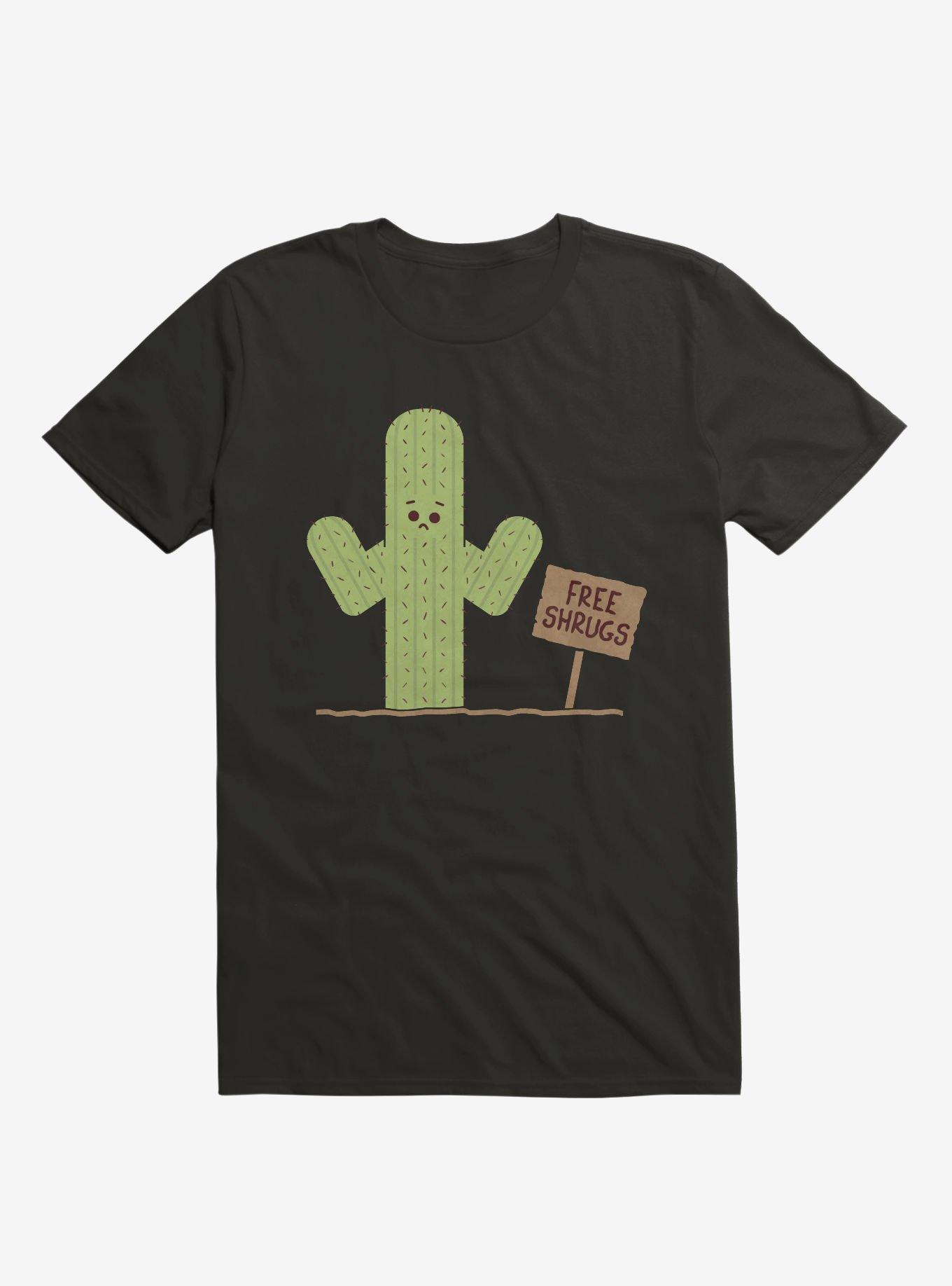 Cactus Free Shrugs Black T-Shirt, , hi-res