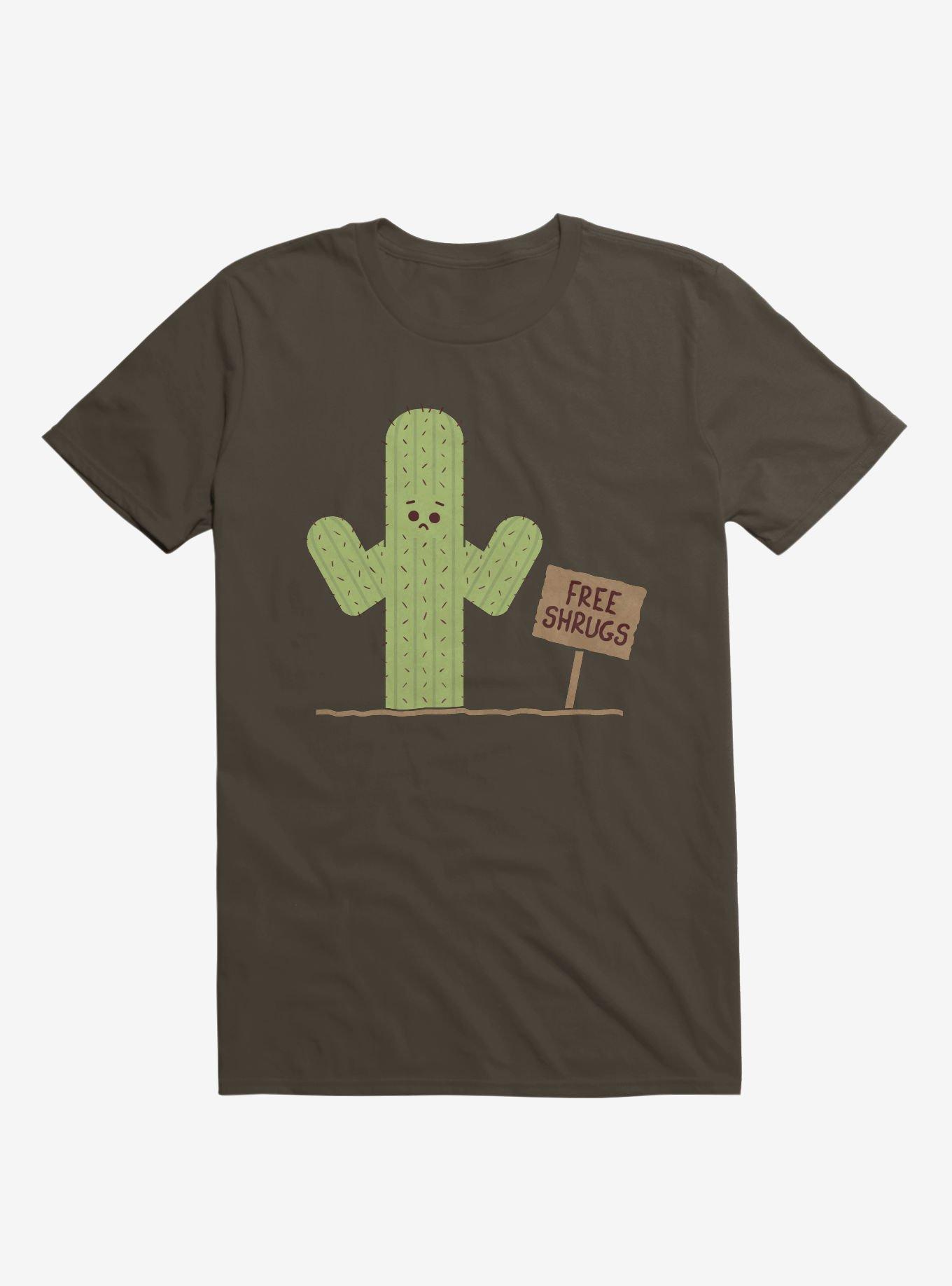 Cactus Free Shrugs Brown T-Shirt, , hi-res