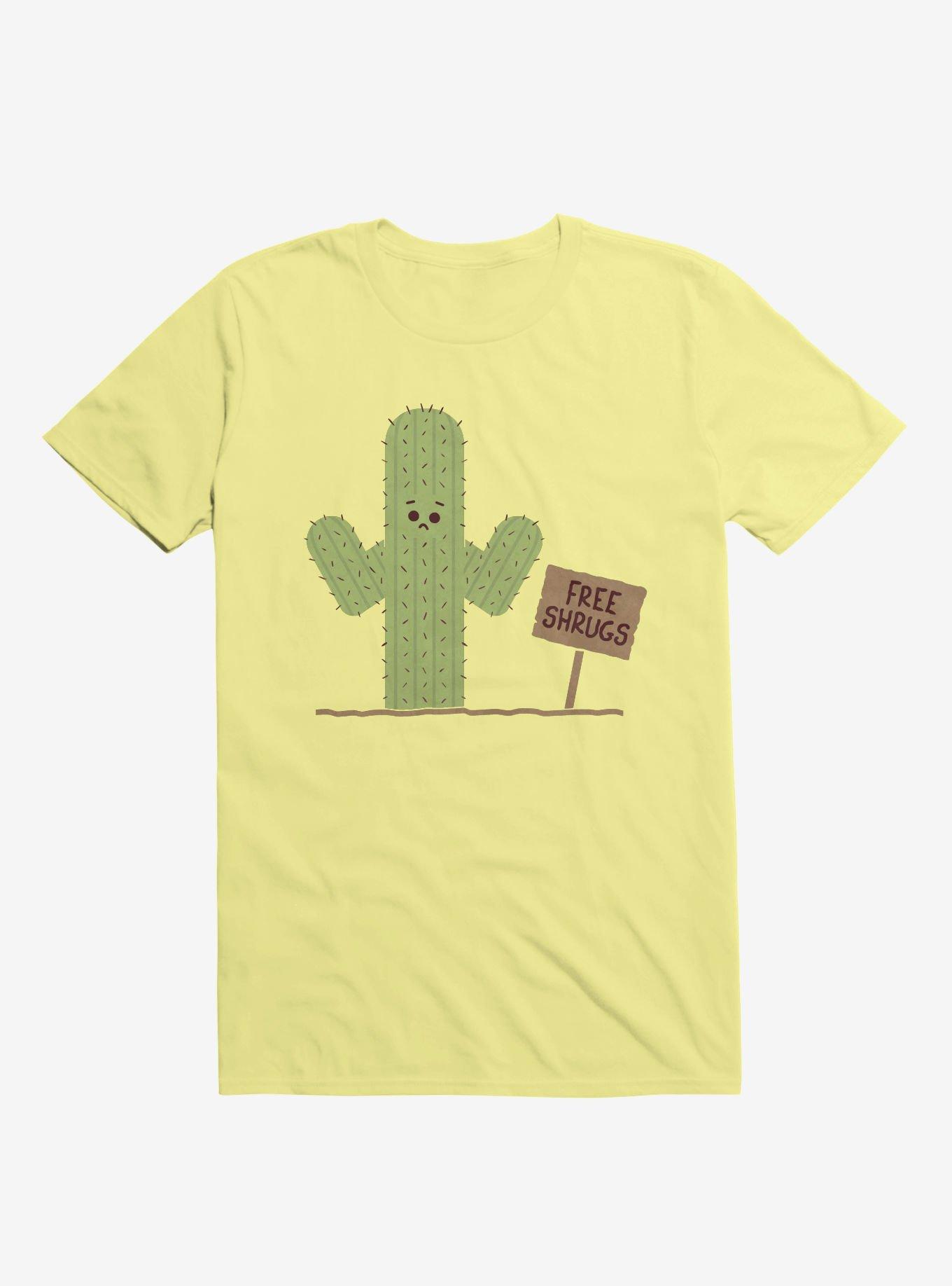 Cactus Free Shrugs Corn Silk Yellow T-Shirt