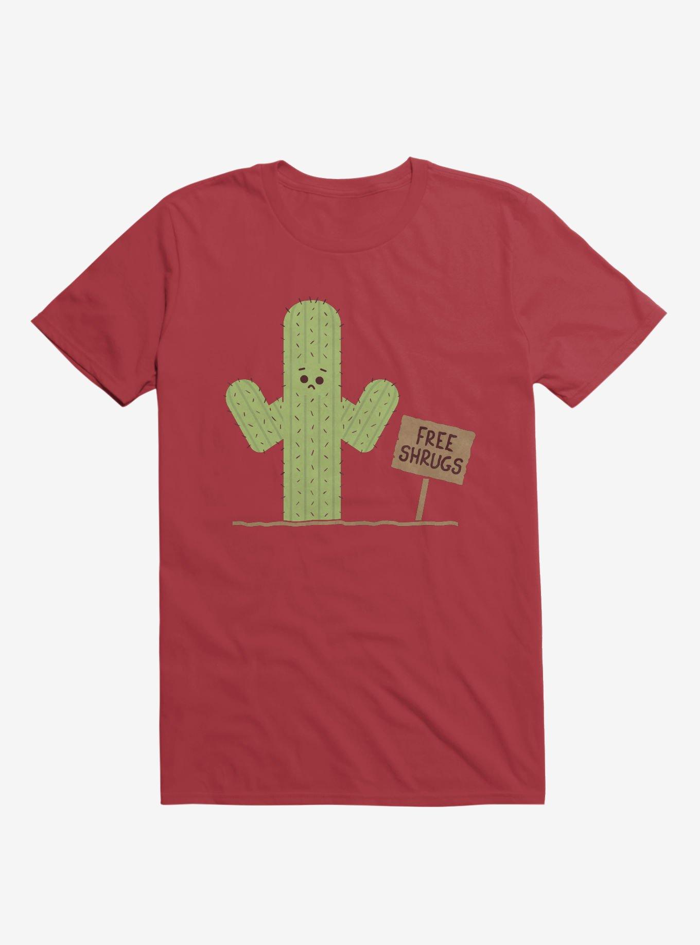 Cactus Free Shrugs Red T-Shirt, , hi-res
