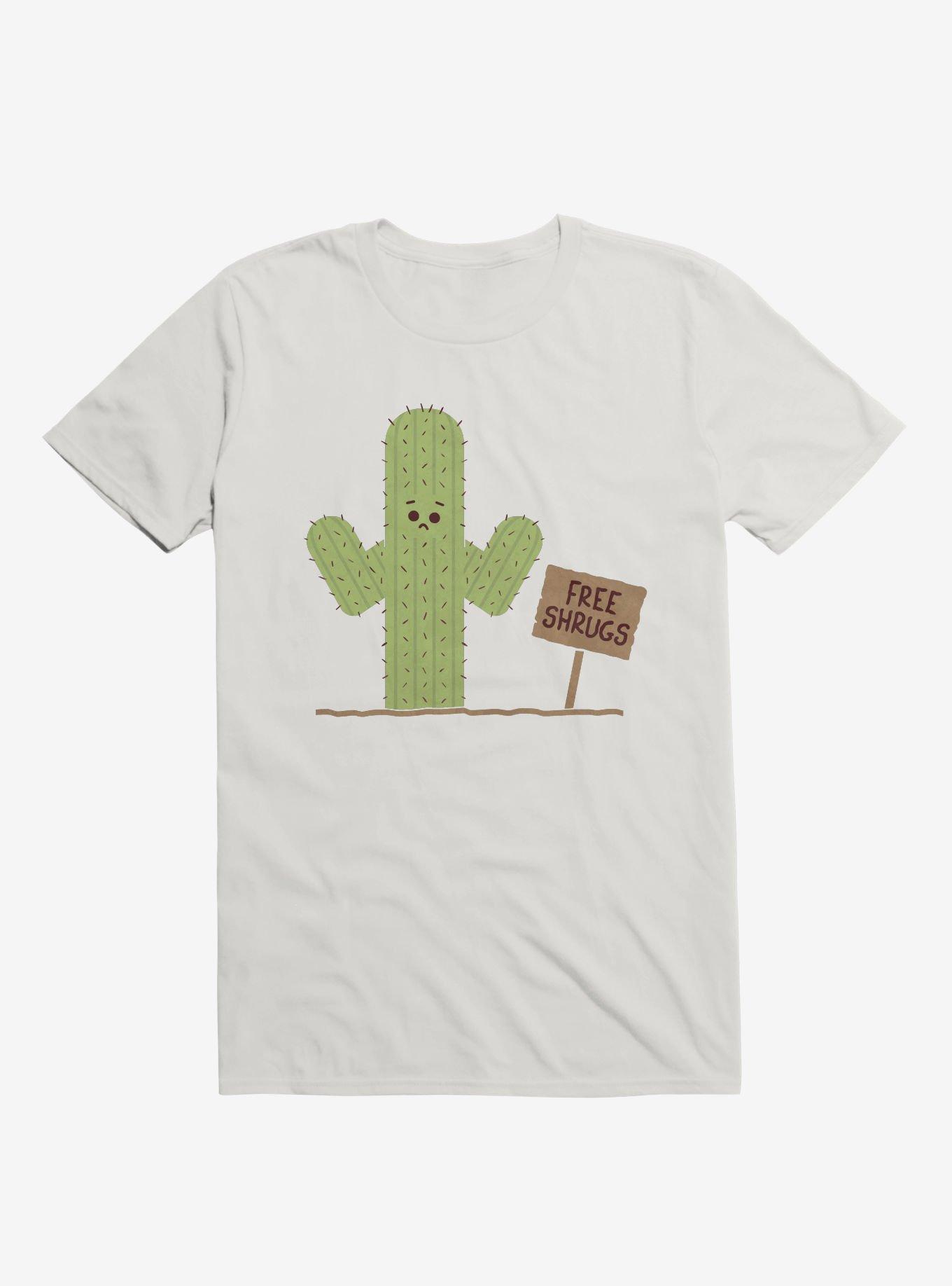 Cactus Free Shrugs White T-Shirt, , hi-res