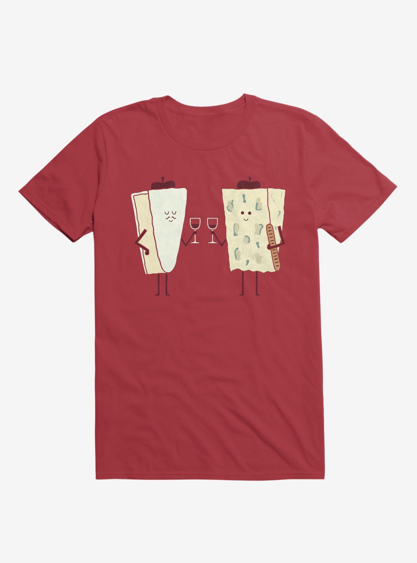 Frencheeses Cheeses Drinking Wine Red T-Shirt, , hi-res