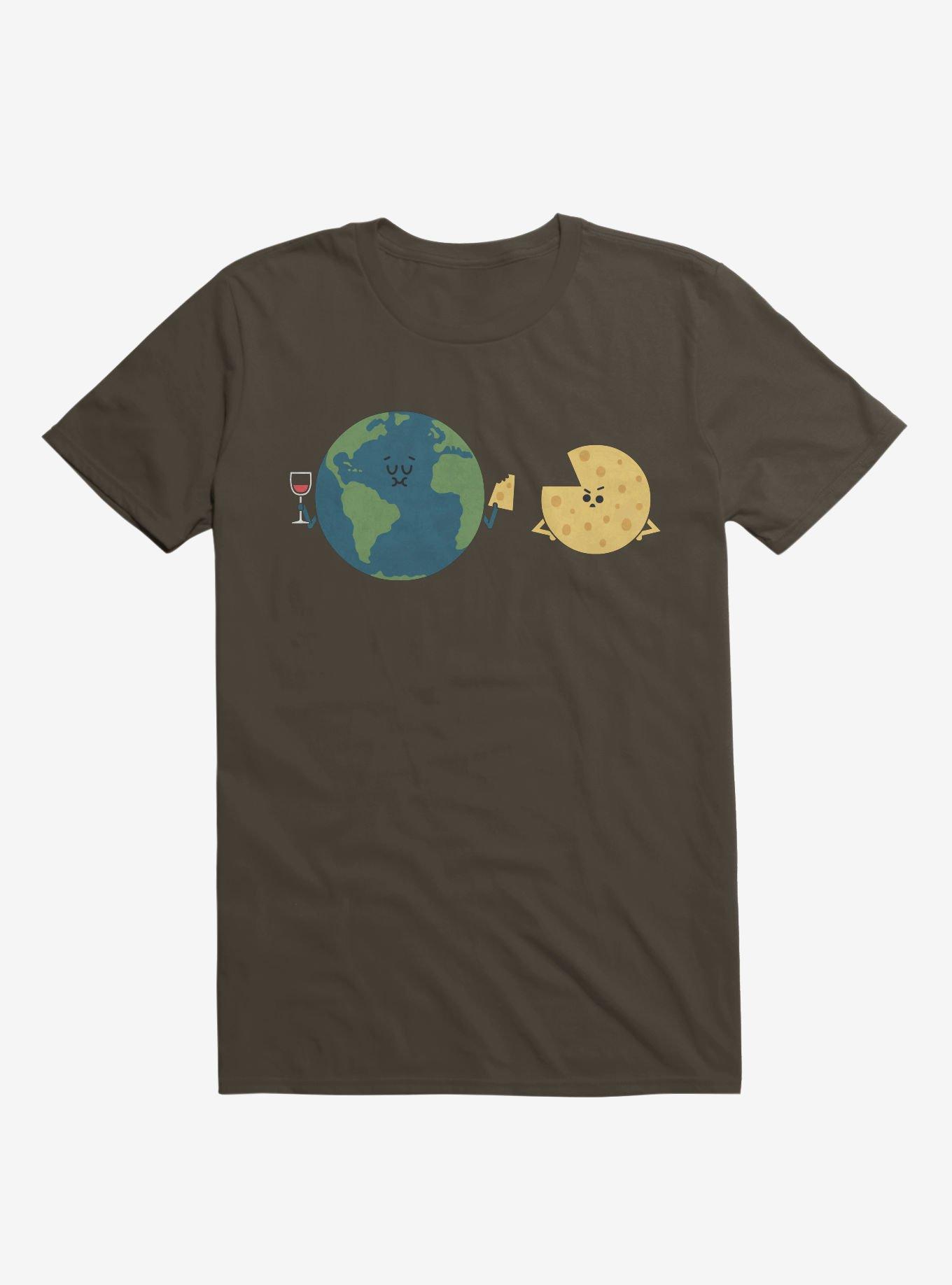 Earth Mmmoon Cheese Brown T-Shirt, , hi-res