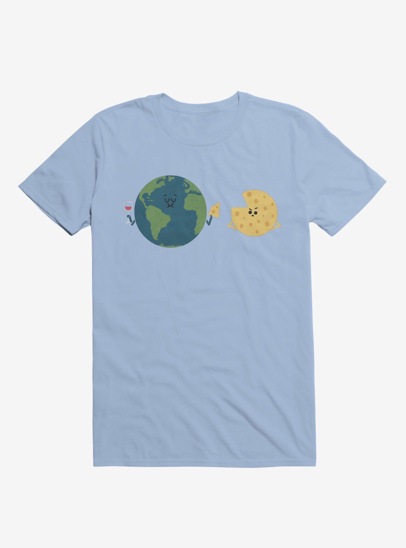 Earth Mmmoon Cheese Light Blue T-Shirt, LIGHT BLUE, hi-res