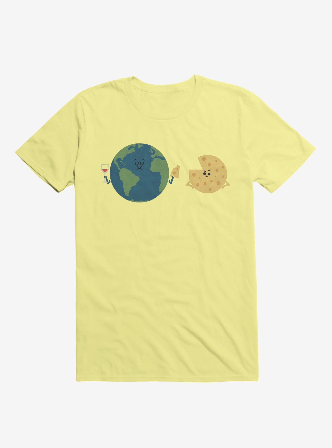 Earth Mmmoon Cheese Corn Silk Yellow T-Shirt, , hi-res
