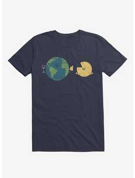 Earth Mmmoon Cheese Navy Blue T-Shirt, , hi-res