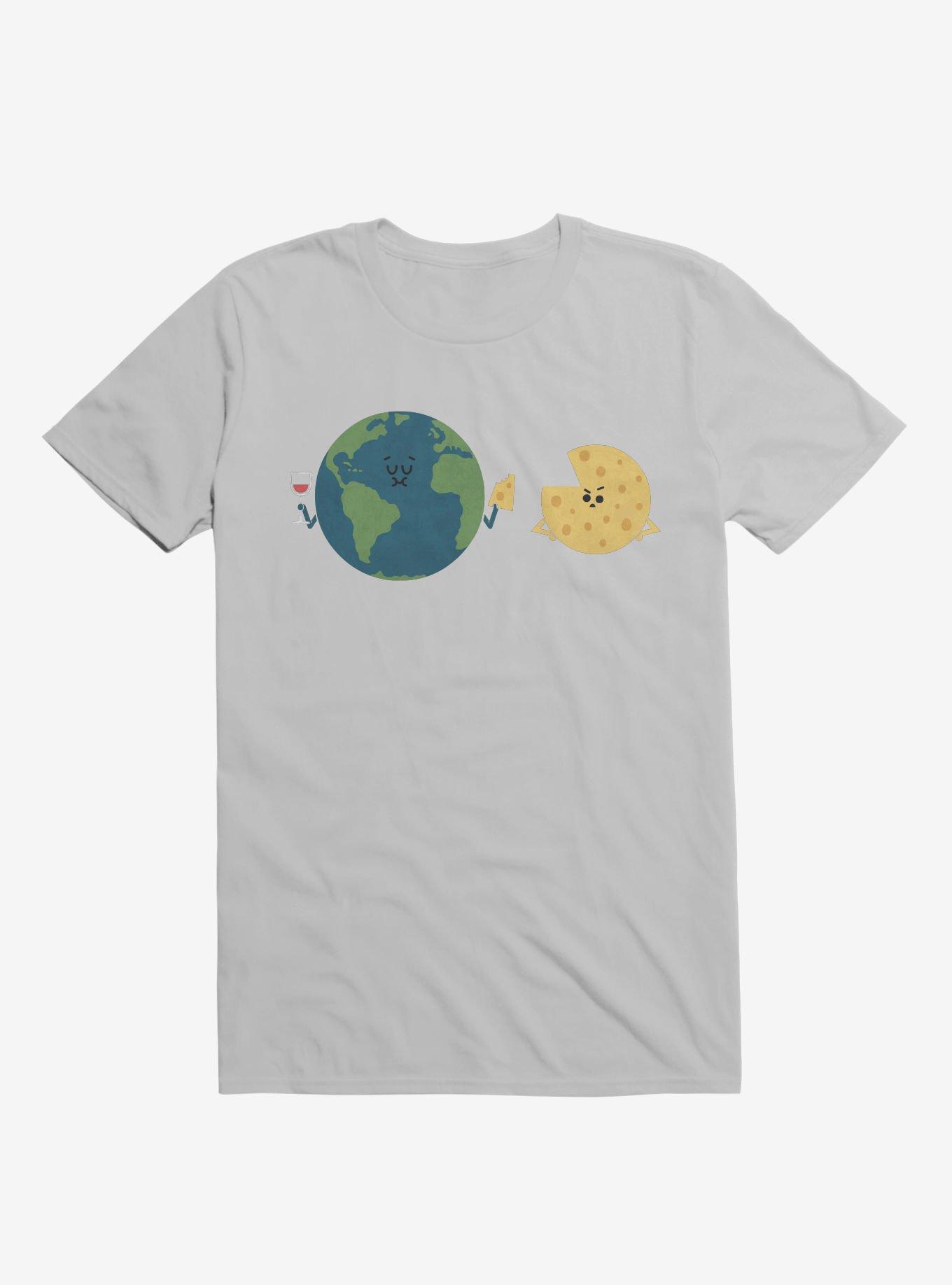 Earth Mmmoon Cheese Ice Grey T-Shirt, , hi-res