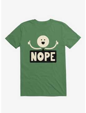 Thumbs Up Face Nope Sign Irish Green T-Shirt, , hi-res