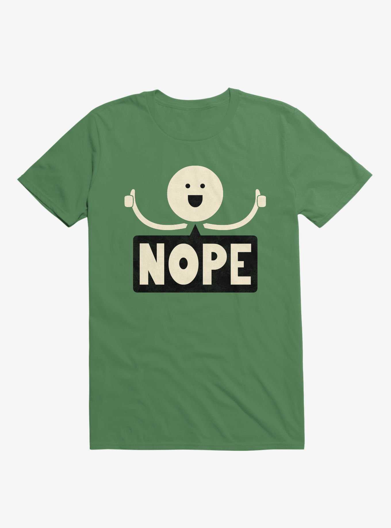 Thumbs Up Face Nope Sign Irish Green T-Shirt, , hi-res