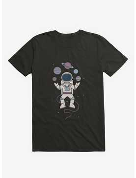 Astronaut Space Juggler Black T-Shirt, , hi-res