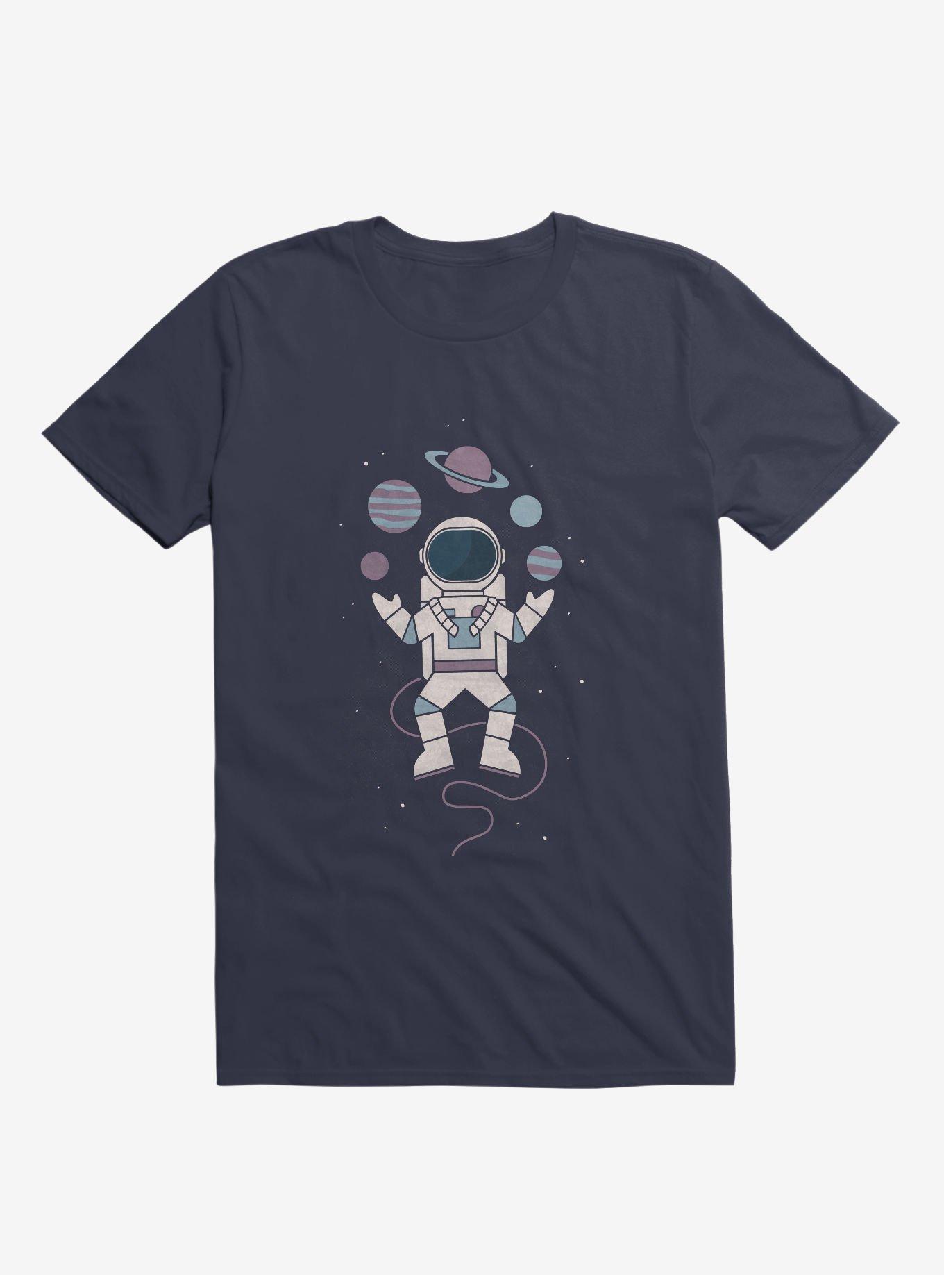 Astronaut Space Juggler Navy Blue T-Shirt, , hi-res