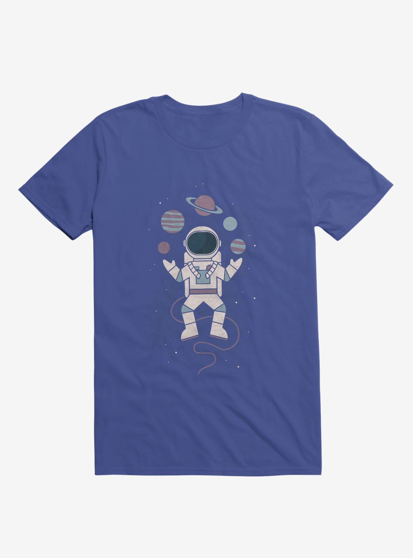 Astronaut Space Juggler Royal Blue T-Shirt, ROYAL, hi-res