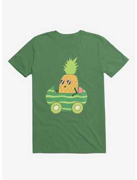 Summer Pineapple Driving Irish Green T-Shirt, , hi-res