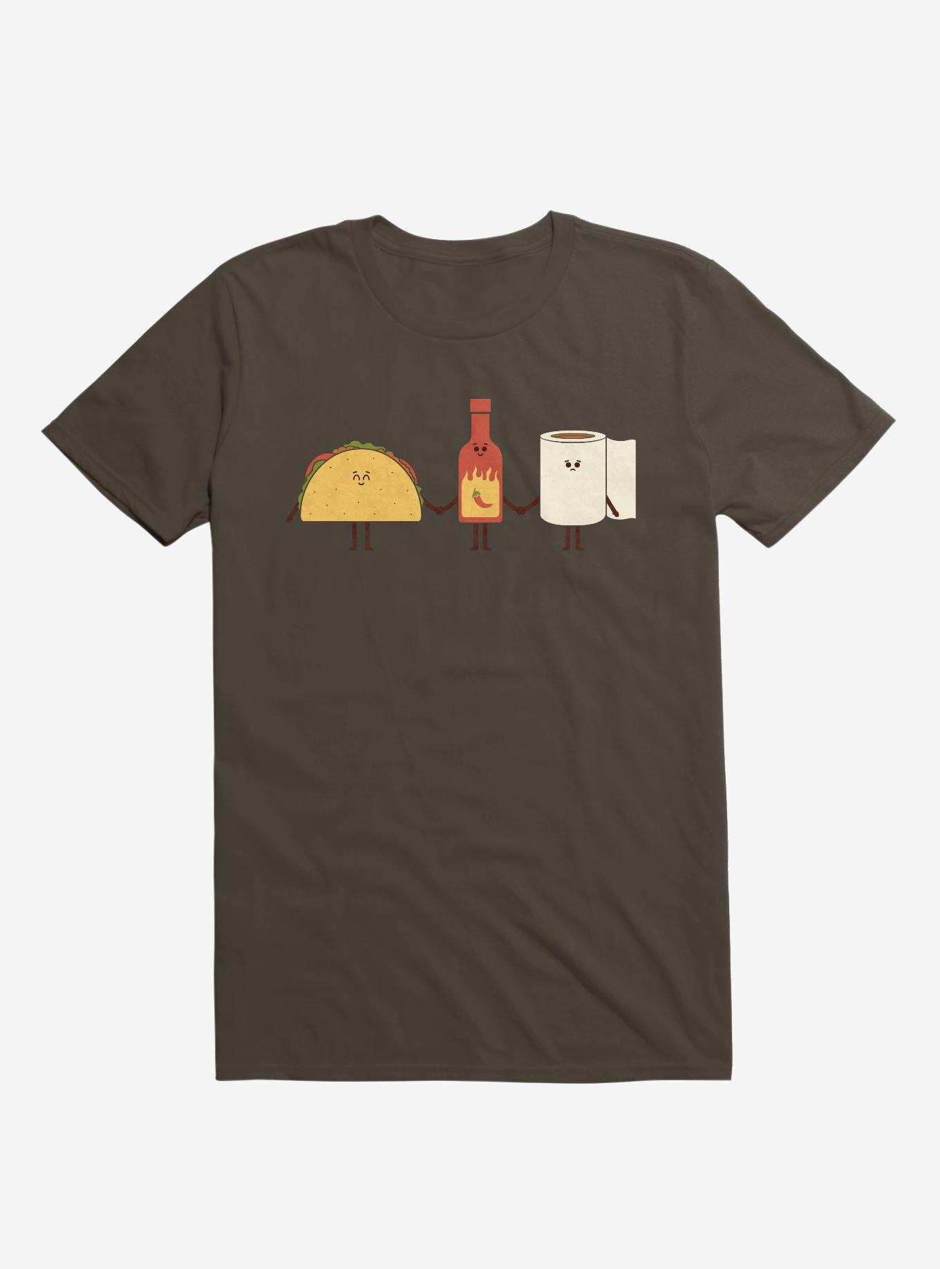 Taco, Hot Sauce, Toilet Paper Friends Brown T-Shirt, , hi-res