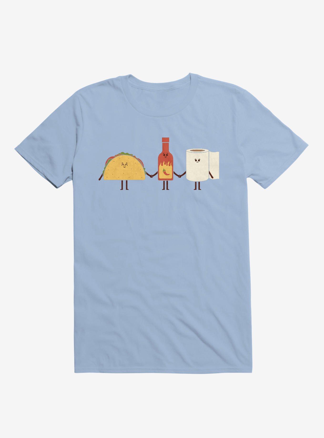 Taco, Hot Sauce, Toilet Paper Friends Light Blue T-Shirt, LIGHT BLUE, hi-res
