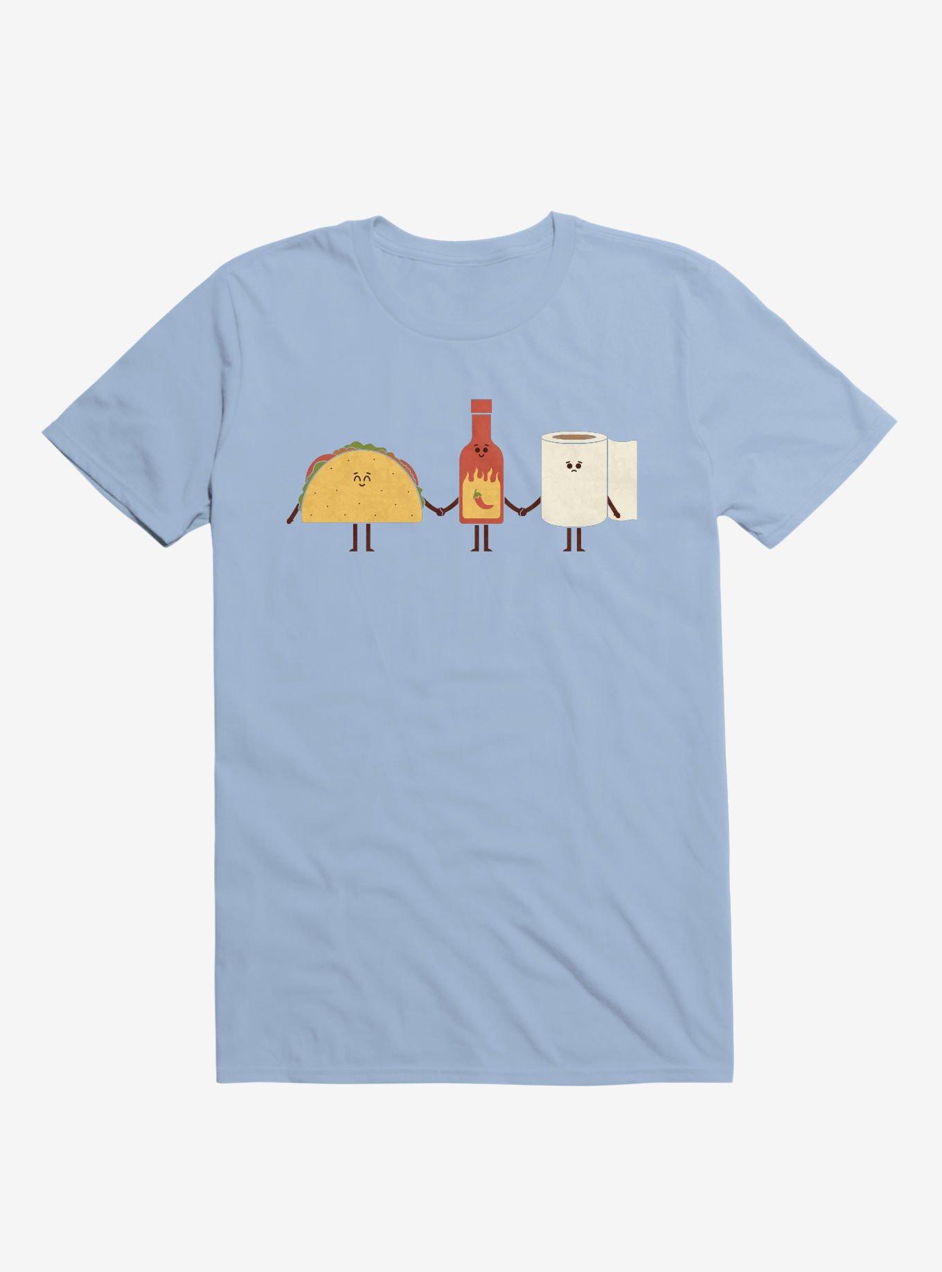 Taco, Hot Sauce, Toilet Paper Friends Light Blue T-Shirt, , hi-res