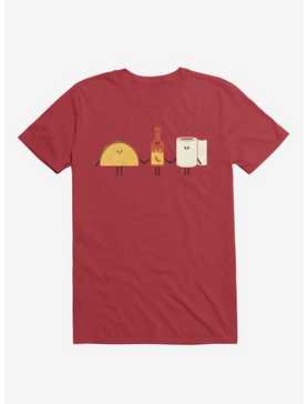Taco, Hot Sauce, Toilet Paper Friends Red T-Shirt, , hi-res