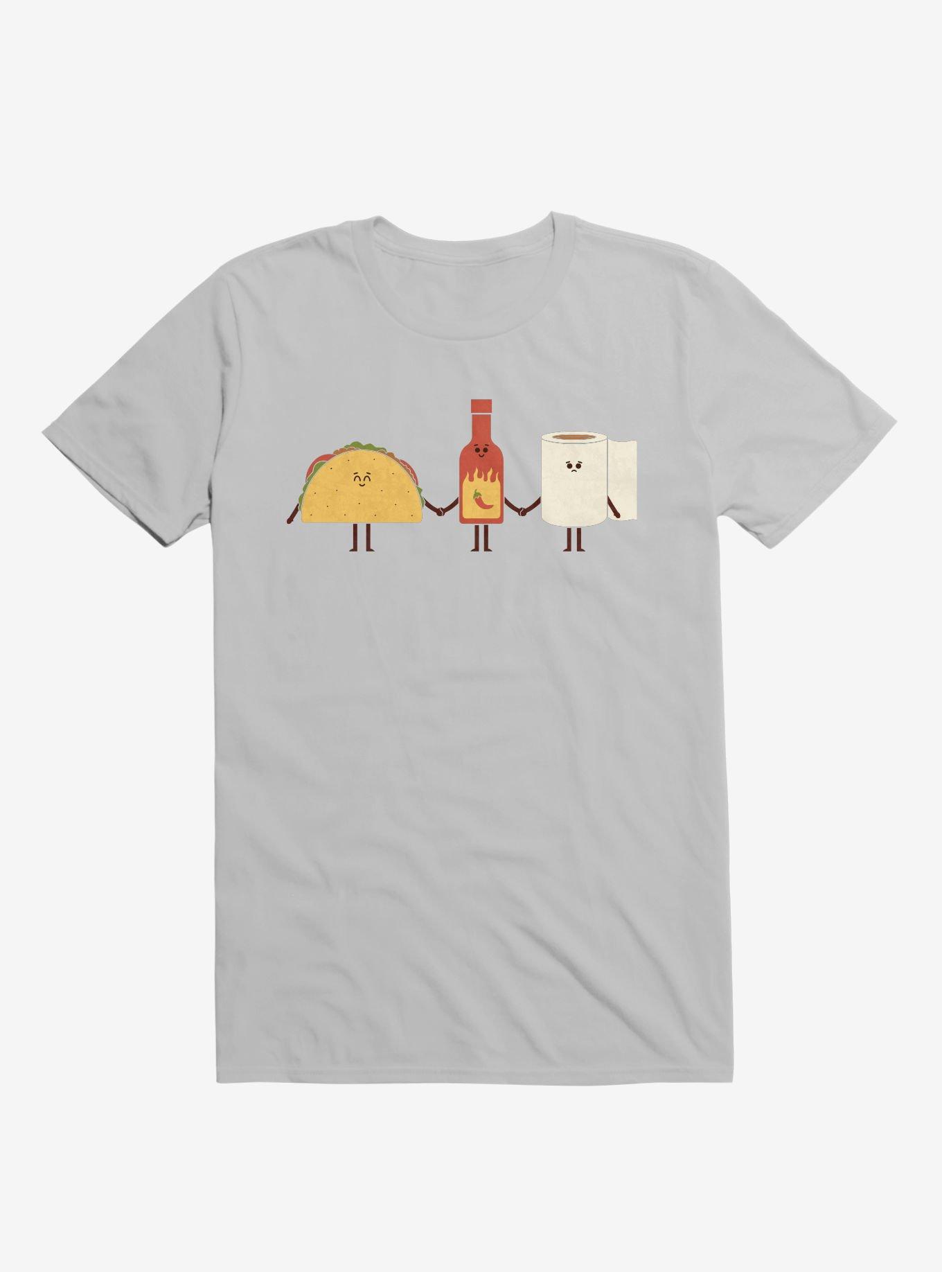 Taco, Hot Sauce, Toilet Paper Friends Ice Grey T-Shirt, , hi-res