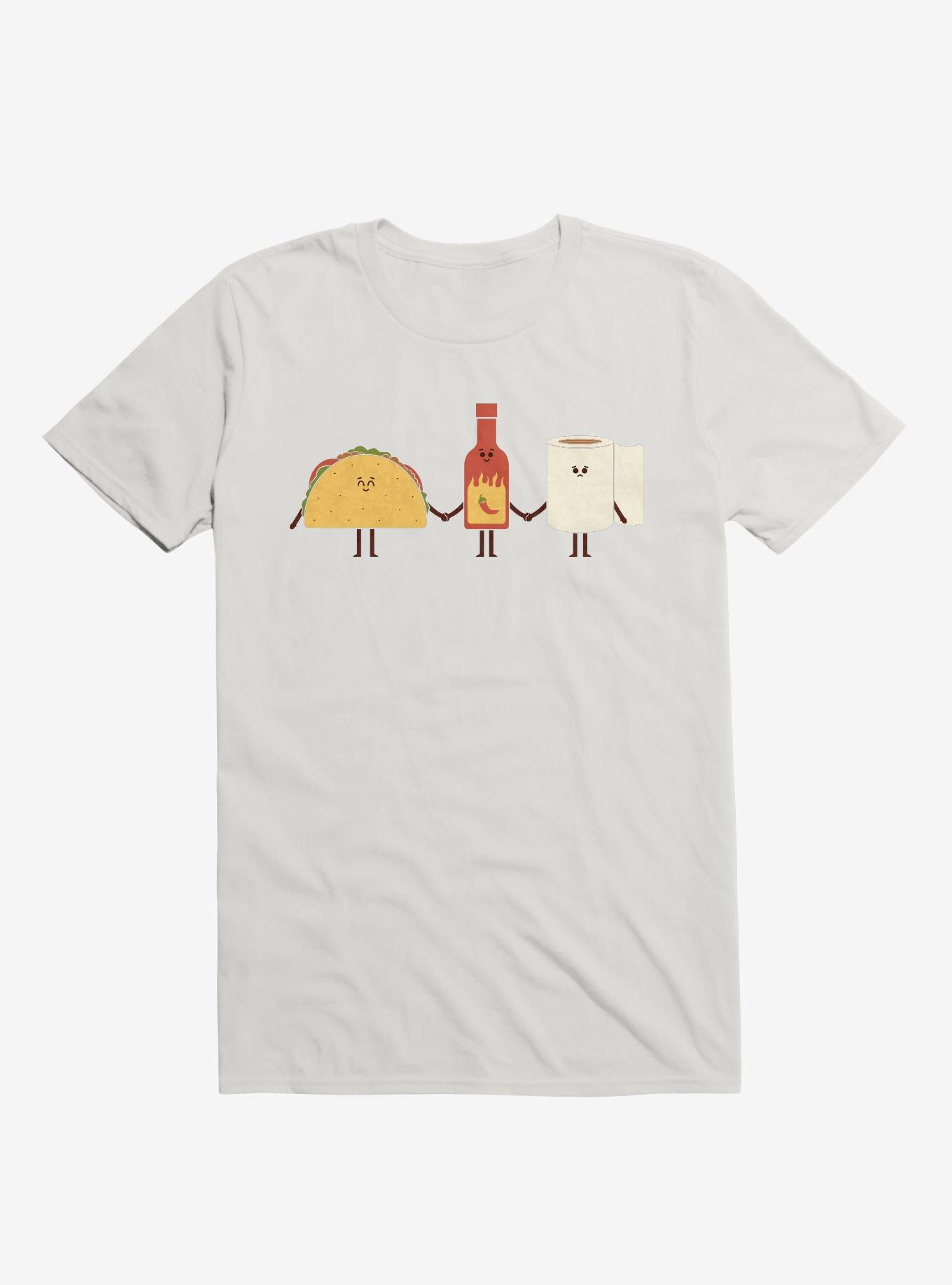 Taco, Hot Sauce, Toilet Paper Friends White T-Shirt, , hi-res