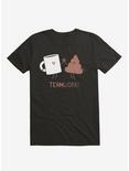 Teamwork Coffee And Poop Black T-Shirt, BLACK, hi-res