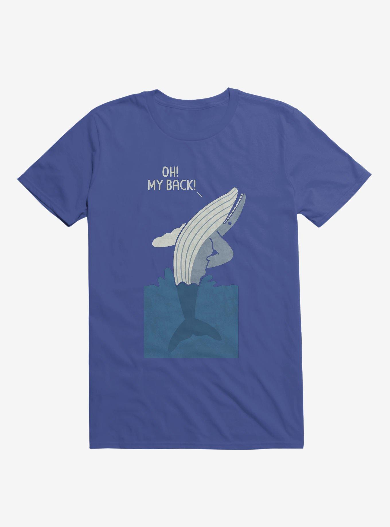 Bad Back Whale Oh! My Back! Royal Blue T-Shirt, ROYAL, hi-res