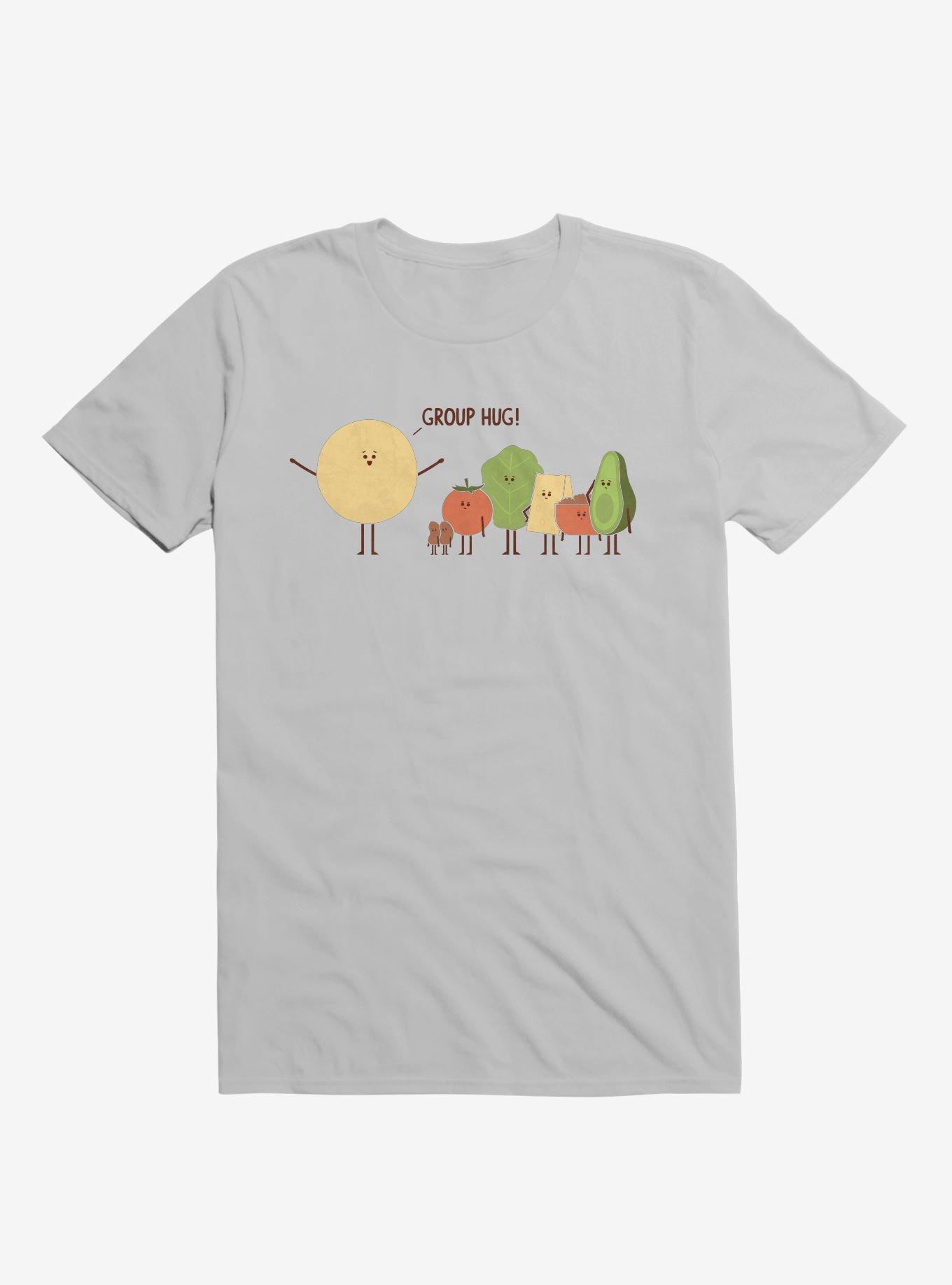 Food Group Hug Ice Grey T-Shirt, ICE GREY, hi-res