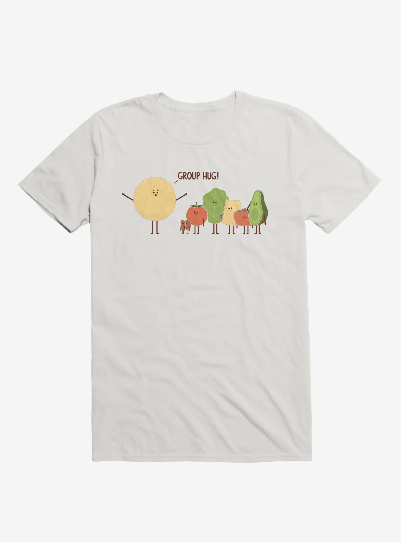 Food Group Hug White T-Shirt, WHITE, hi-res