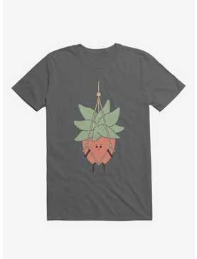 Hang In There House Plant Charcoal Grey T-Shirt, , hi-res
