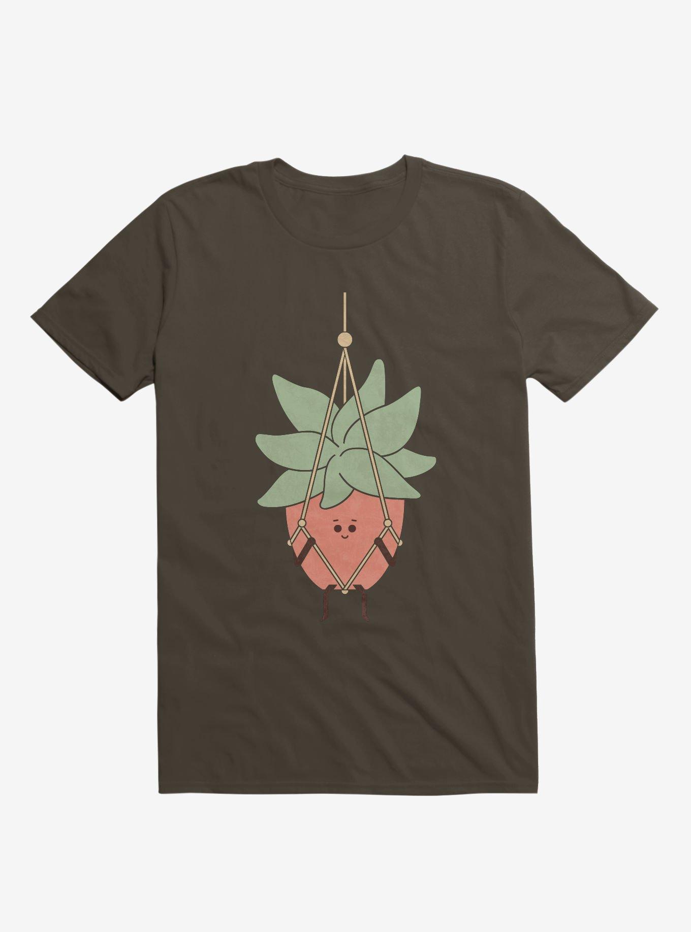 Hang In There House Plant Brown T-Shirt, , hi-res