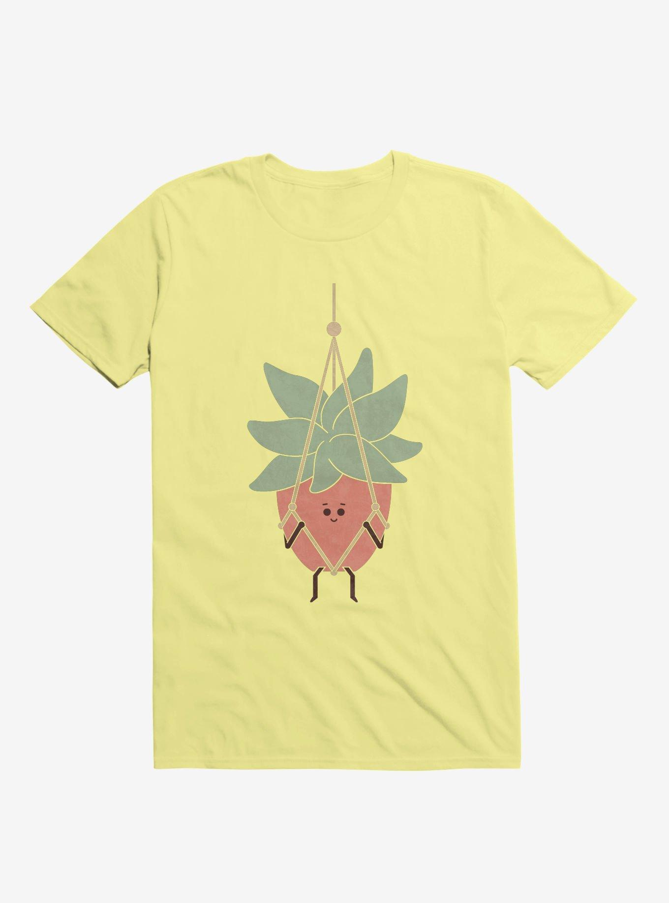 Hang In There House Plant Corn Silk Yellow T-Shirt, CORN SILK, hi-res
