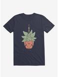 Hang In There House Plant Navy Blue T-Shirt, NAVY, hi-res