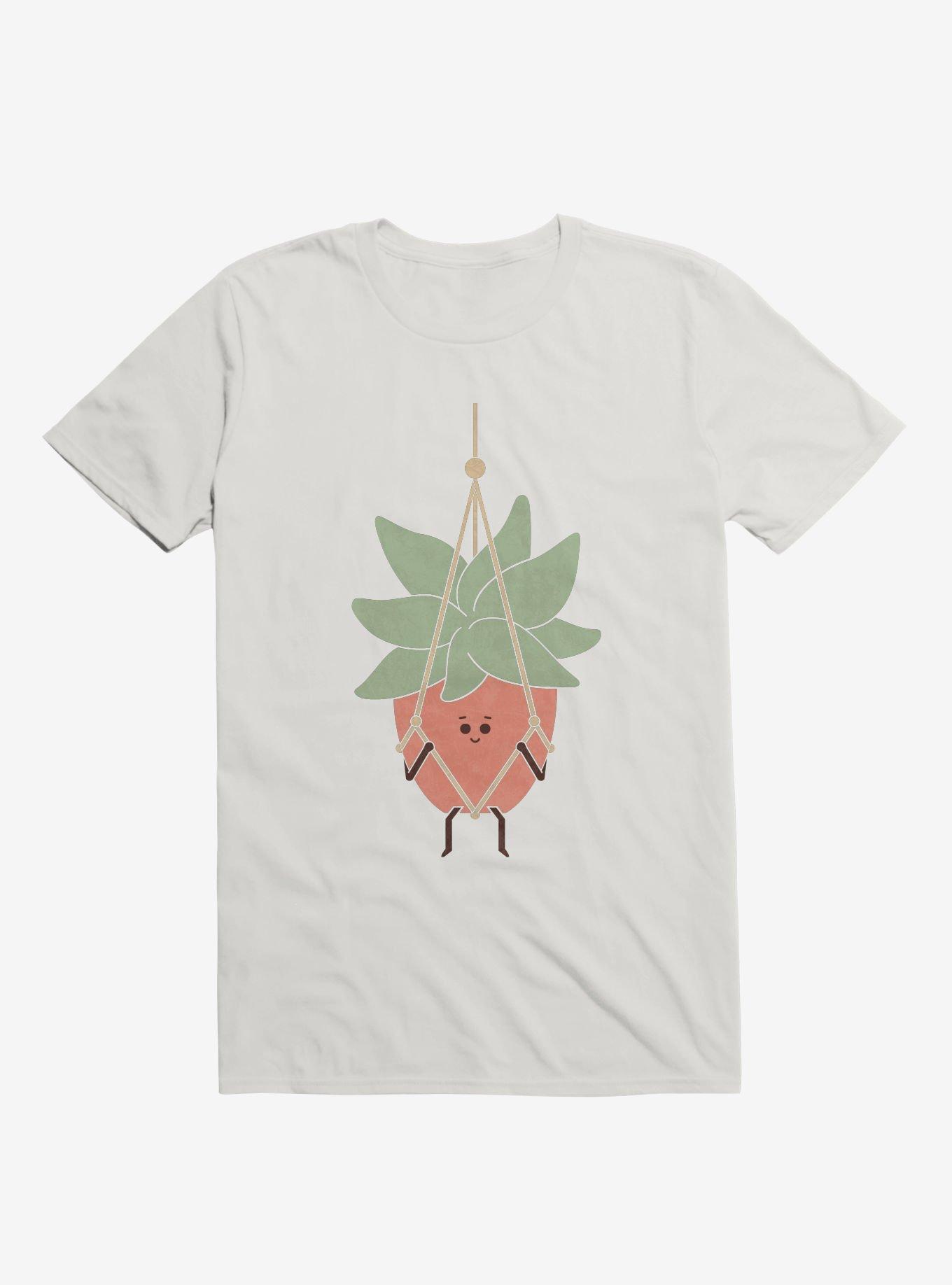 Hang In There House Plant White T-Shirt, WHITE, hi-res