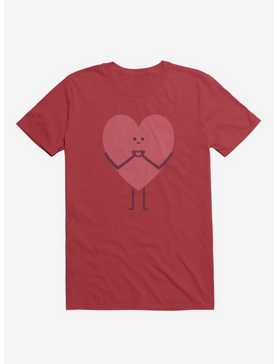 Heart Making Heart Hands Red T-Shirt, , hi-res