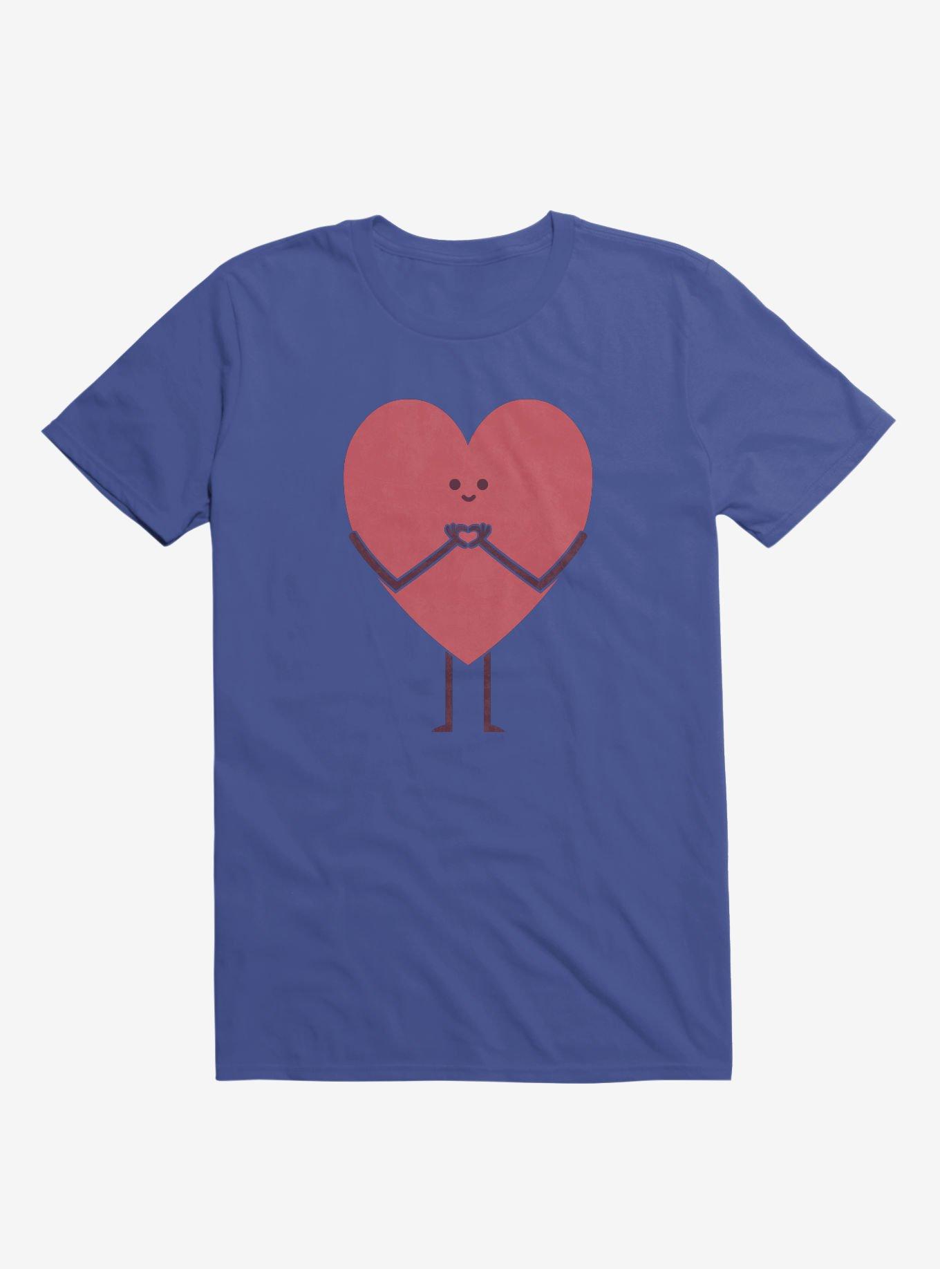 Heart Making Heart Hands Royal Blue T-Shirt, , hi-res