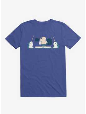 Penguin With Narwhals Laundry Day Royal Blue T-Shirt, , hi-res