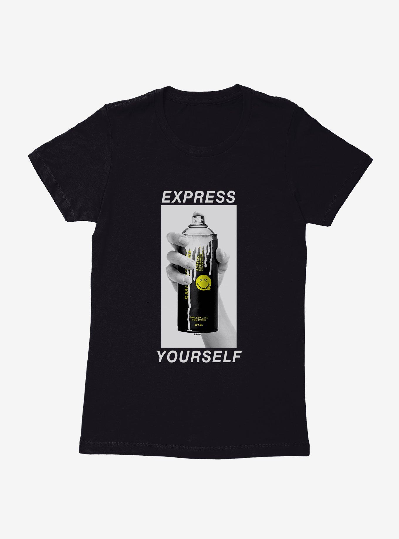 SmileyWorld Slogans Express Yourself Womens T-Shirt, , hi-res