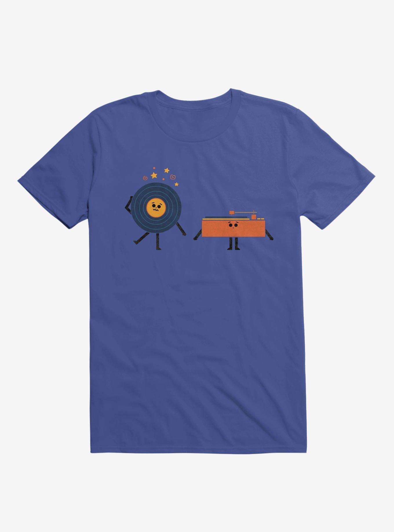 Dizzy Record With Player Royal Blue T-Shirt