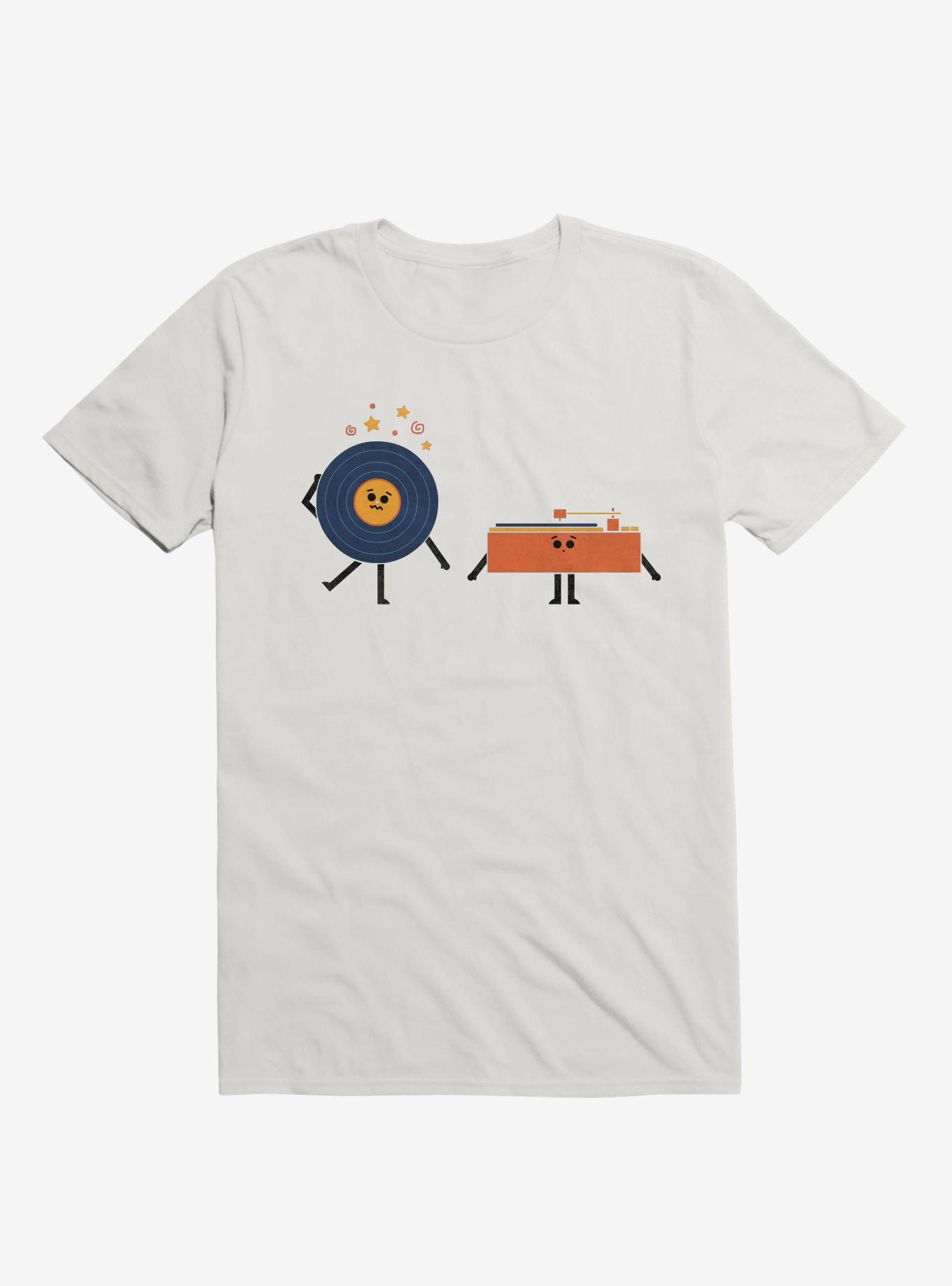 Dizzy Record With Record Player White T-Shirt, , hi-res