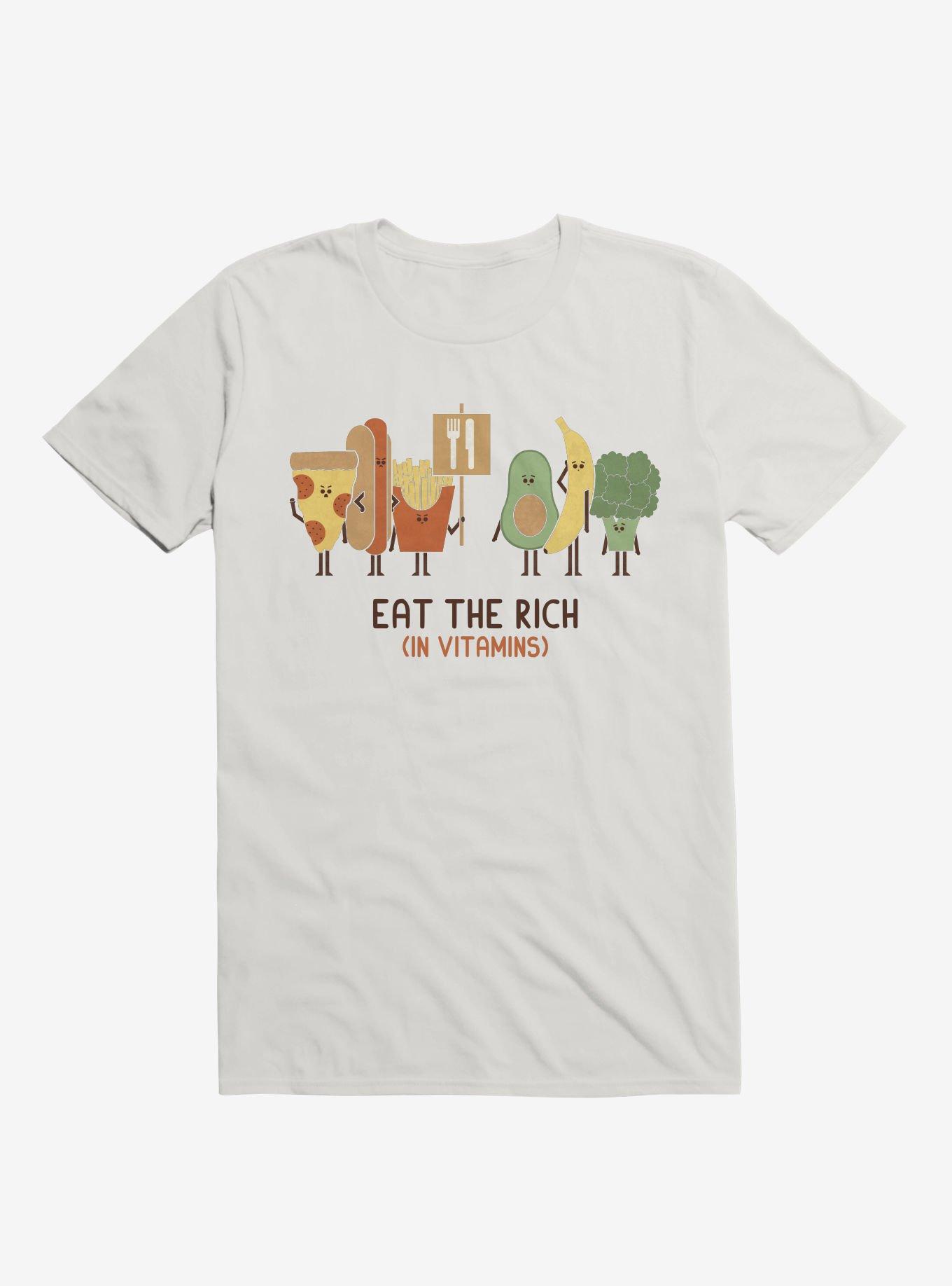 Eat The Rich (In Vitamins) Food White T-Shirt, WHITE, hi-res