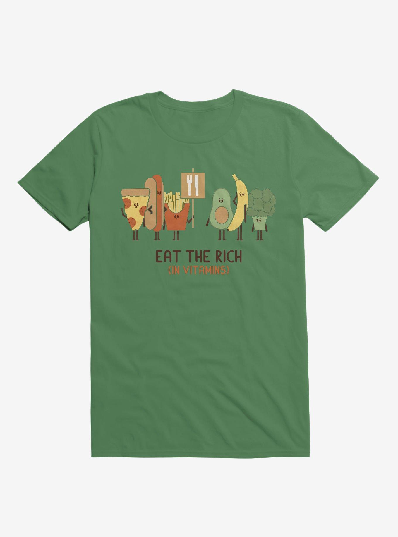 Eat The Rich (In Vitamins) Food Irish Green T-Shirt, IRISH GREEN, hi-res