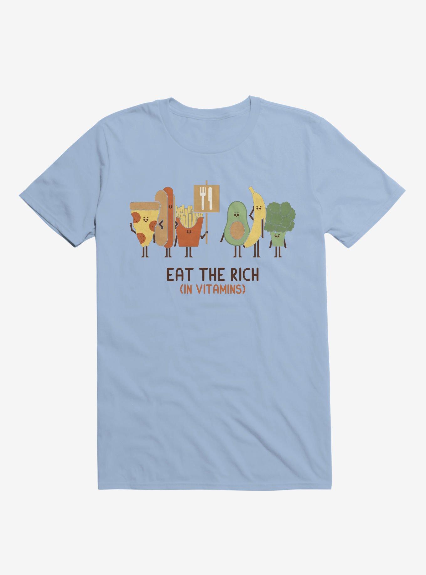 Eat The Rich (In Vitamins) Food Light Blue T-Shirt, , hi-res