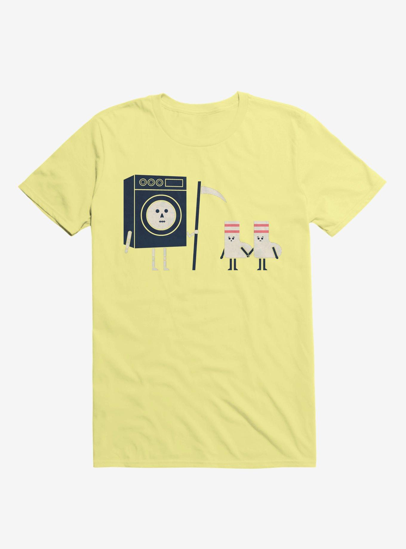 Grim Washer Vs. Socks Corn Silk Yellow T-Shirt, CORN SILK, hi-res