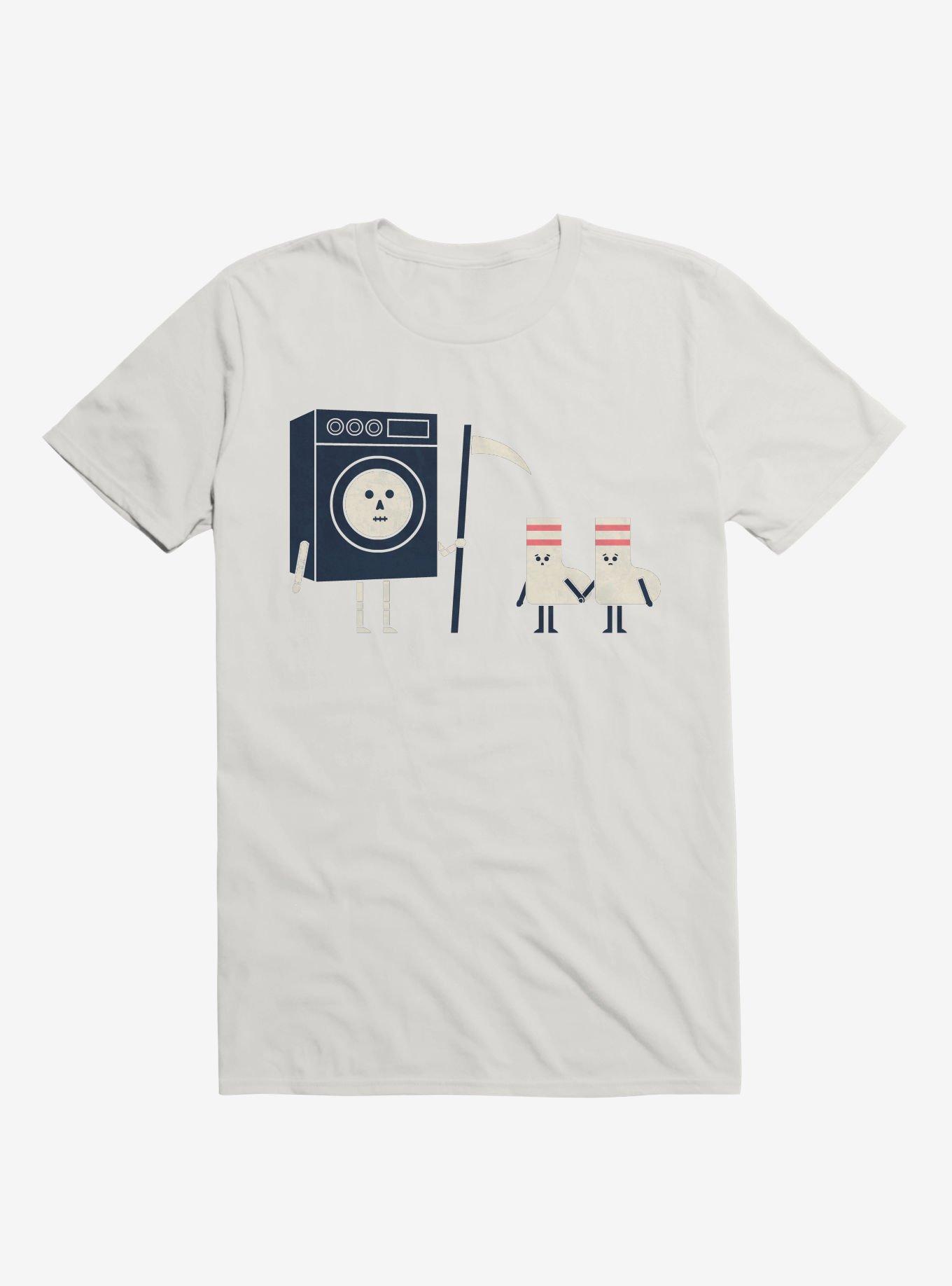 Grim Washer Vs. Socks White T-Shirt, WHITE, hi-res
