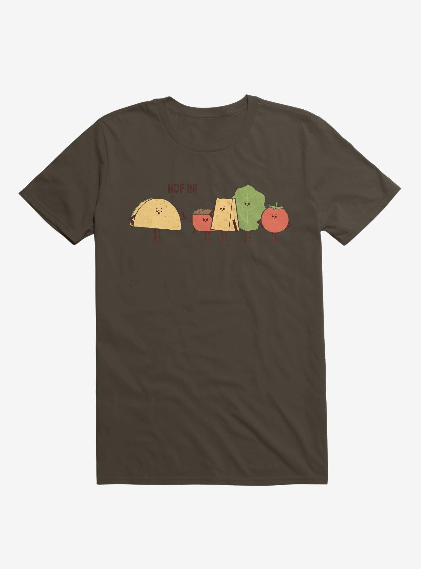 Taco Hop In! Fixings Brown T-Shirt, , hi-res