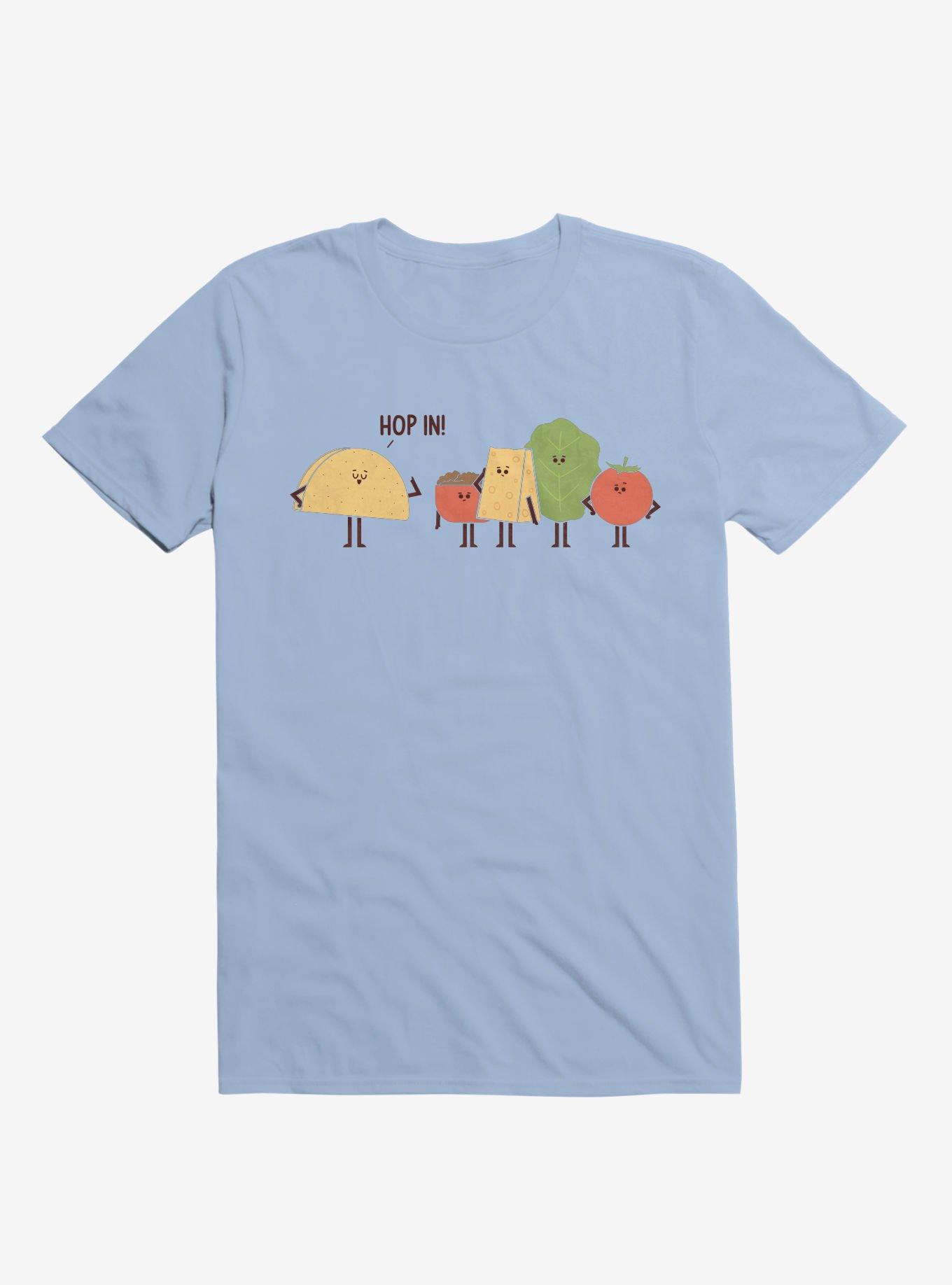 Taco Hop In! Fixings Light Blue T-Shirt, LIGHT BLUE, hi-res