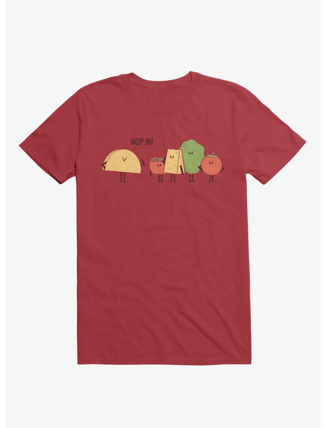 Taco Hop In! Fixings Red T-Shirt, RED, hi-res